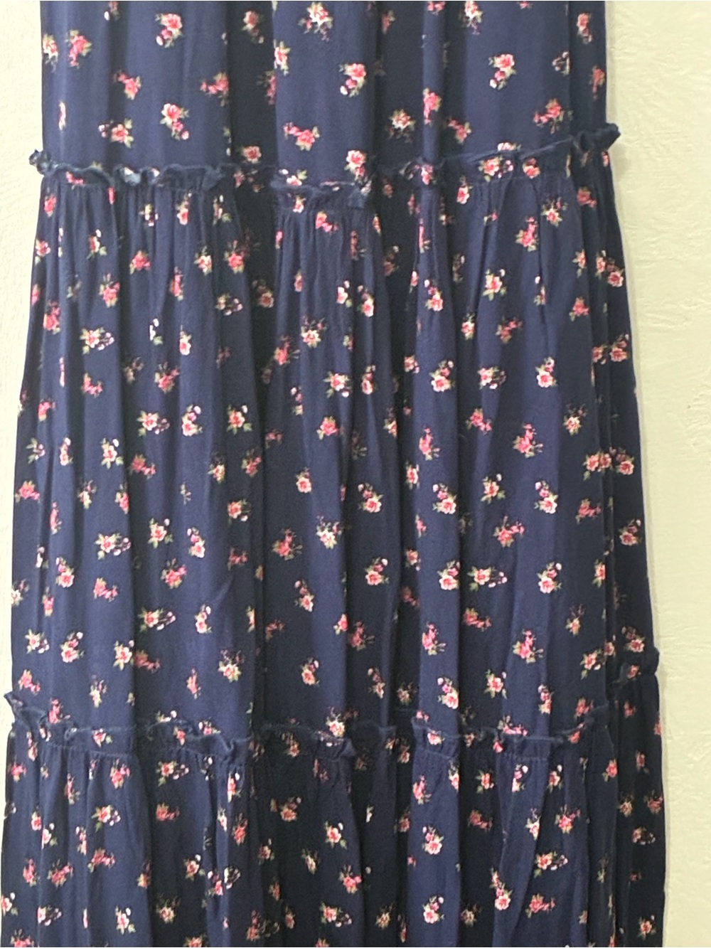 Altar'd State Navy Maxi Dress with Pink Floral Accents - Picture 4 of 11